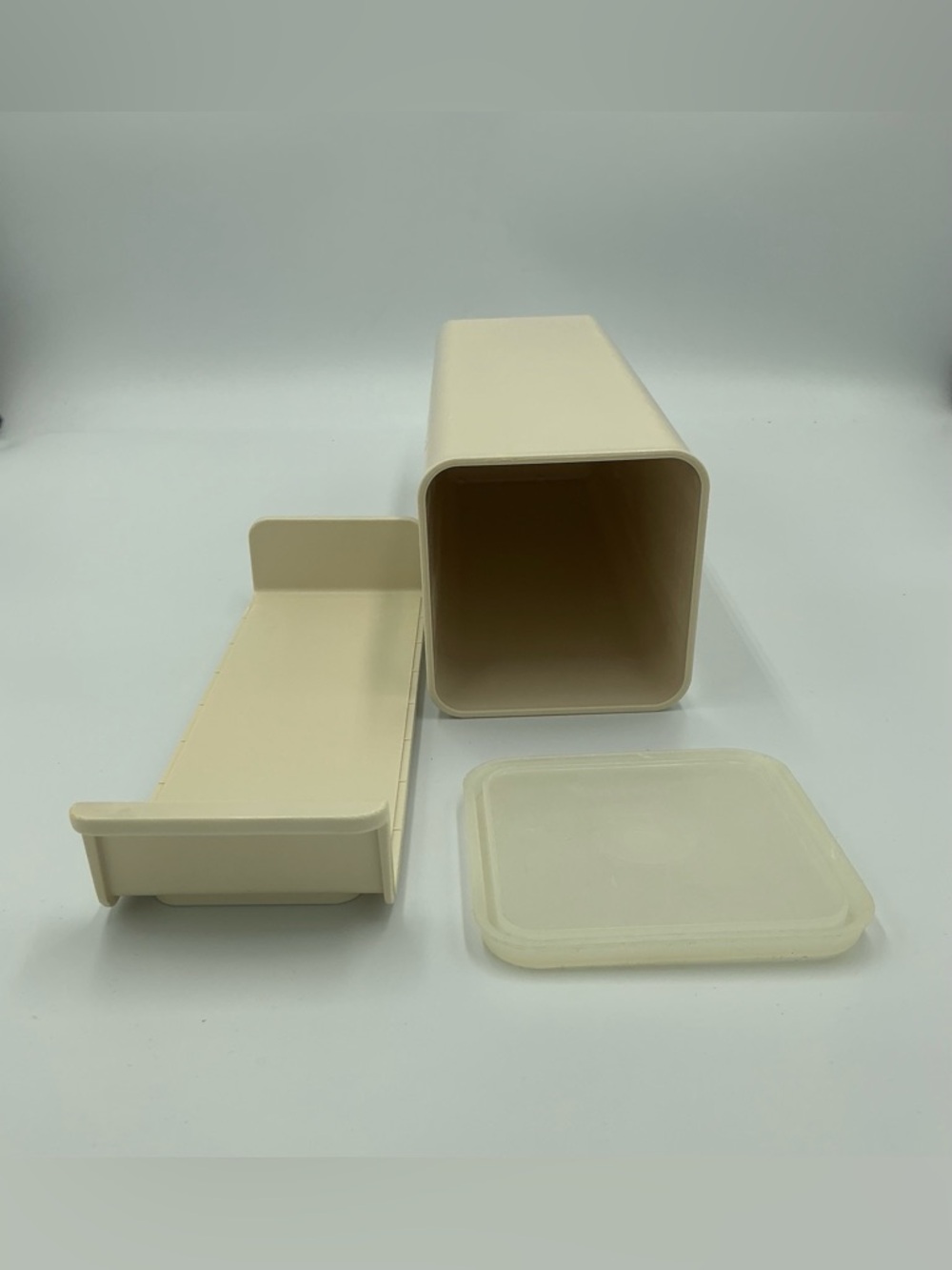 Vintage Tupperware Block Cheese Keeper Cracker 3 pc Container model# 1696-1